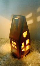 Load image into Gallery viewer, White Ceramic House Tealight Holder