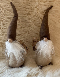 Natural Scandi style Santa - with gift bag - Large