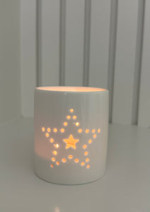 Dotted Star Candle Pot