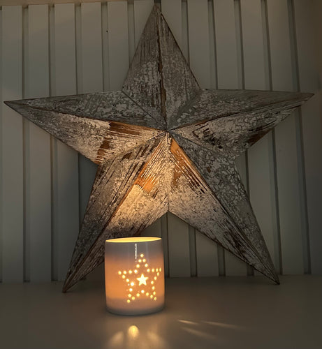 Dotted Star Candle Pot