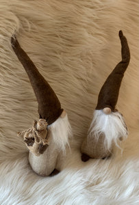 Natural Scandi style Santa - with gift bag - Large