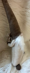 Natural Scandi style Santa - with gift bag - Large