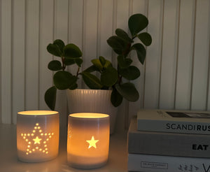 Dotted Star Candle Pot