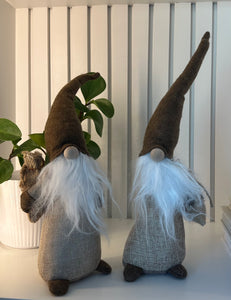 Natural Scandi style Santa - with gift bag - small