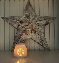Load image into Gallery viewer, Cut Snowflake T-light holder with handle