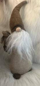 Natural Scandi style Santa - with gift bag - small