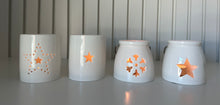Load image into Gallery viewer, Cut Snowflake T-light holder with handle