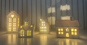 LED White Townhouse 12cm