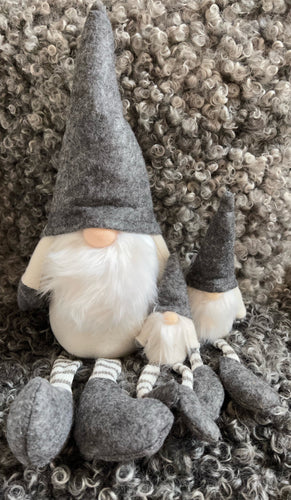 Grey Fabric Sitting Gonks 53cm