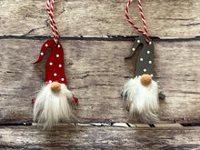 Load image into Gallery viewer, Set of 6 Wooden Hanging Gonks - Grey