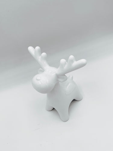 White Ceramic Reindeer