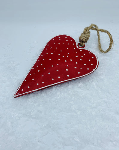 Hanging Red Nordic Heart