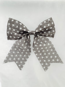 Large Grey Bow with Stars