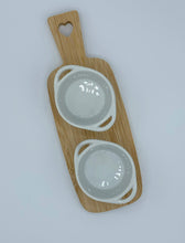 Load image into Gallery viewer, Double Dip Dishes on Bamboo Tray - 2 styles