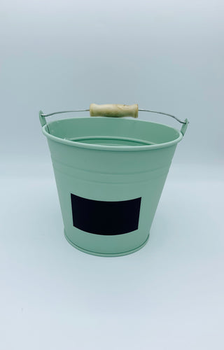 Metal Buckets with Labels