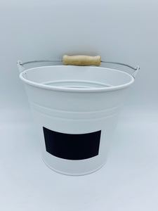 Metal Buckets with Labels