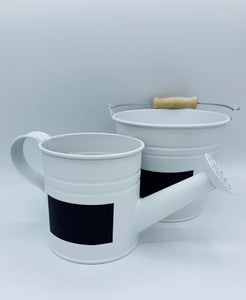 Metal Buckets with Labels