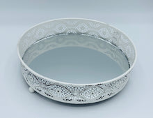 Load image into Gallery viewer, Shabby Chic Mirror Candle Plates - Set of 3