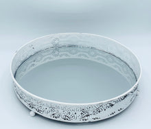 Load image into Gallery viewer, Shabby Chic Mirror Candle Plates - Set of 3