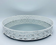 Load image into Gallery viewer, Shabby Chic Mirror Candle Plates - Set of 3