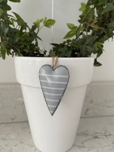 Grey Metal Heart Pair