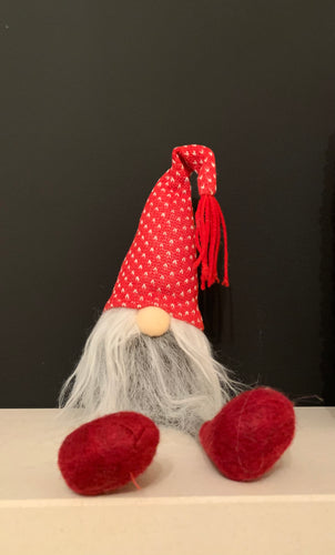 Grey bearded fabric gonk 43cm