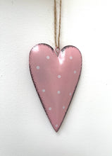 Load image into Gallery viewer, Pink Metal Hanging Heart