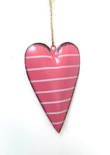 Load image into Gallery viewer, Pink Metal Hanging Heart